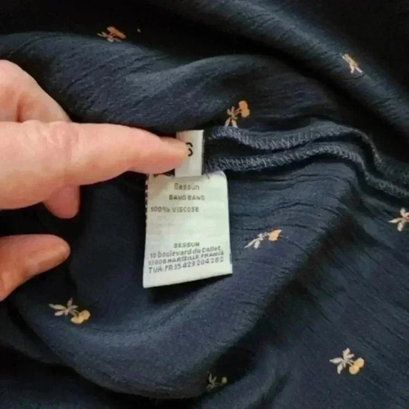 Sessùn  Bang Bang Dress Women S Navy Witchy Boho Angel Fairy Whimsigoth Prairie - Picture 10 of 16